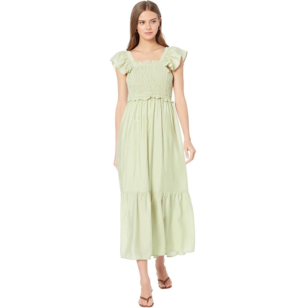Sage Green Ruched Dress
